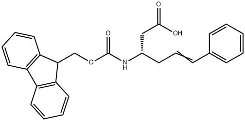 FMOC-L-Β-3-氨基-(6-苯基)-5-己烯酸,270596-45-7,结构式