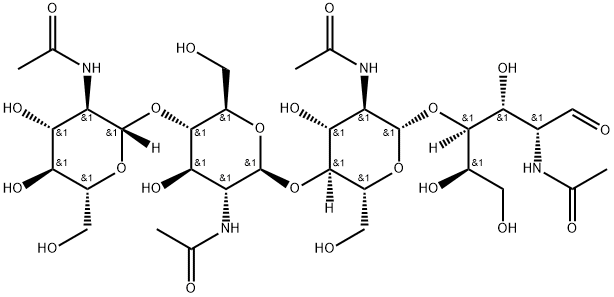 N',N'',N'''-Tetraacetylchitotetraose Struktur