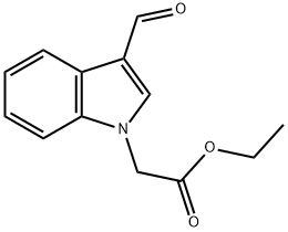 (3-FORMYL-INDOL-1-YL)-ACETIC ACID ETHYL ESTER Structure