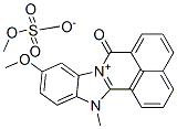 10-methoxy-13-methyl-7-oxo-7H-benzimidazo[2,1-a]benz[de]isoquinolinium methyl sulphate  化学構造式