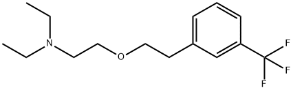[2-[[m-(トリフルオロメチル)フェネチル]オキシ]エチル]ジエチルアミン 化学構造式