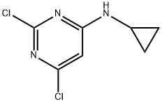 2,6-DICHLORO-N-CYCLOPROPYL-4-PYRIMIDINAMINE 化学構造式