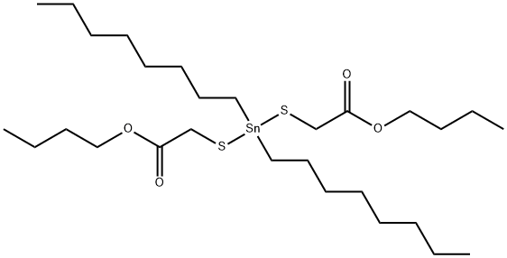 2,2'-[(Dioctylstannylene)bis(thio)]diacetic acid dibutyl ester 结构式