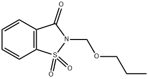 2-(Propoxymethoxy)-1,2-benzisothiazol-3(2H)-one 1,1-dioxide Struktur