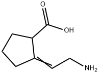 Cyclopentanecarboxylic acid, 2-(2-aminoethylidene)- (9CI) 化学構造式