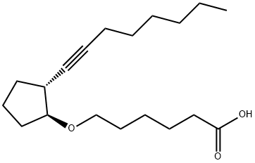 6-[(2R)-2-oct-1-ynylcyclopentyl]oxyhexanoic acid 结构式