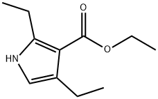 2,4-ジエチル-1H-ピロール-3-カルボン酸エチル 化学構造式