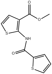 METHYL 2-[(2-THIENYLCARBONYL)AMINO]THIOPHENE-3-CARBOXYLATE 化学構造式