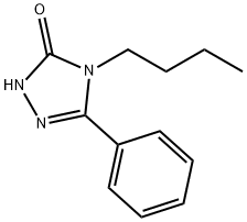 4-(ブト-1-イル)-2,4-ジヒドロ-5-フェニル-3H-1,2,4-トリアゾール-3-オン 化学構造式