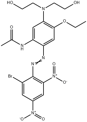 N-[5-[bis(2-hydroxyethyl)amino]-2-[(2-bromo-4,6-dinitrophenyl)azo]-4-ethoxyphenyl]acetamide  Structure