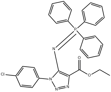 1-(4-Chlorophenyl)-5-[(triphenylphosphoranylidene)amino]-1H-1,2,3-triazole-4-carboxylic acid ethyl ester 结构式