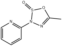 Pyridine, 2-(5-methyl-3H-1,2,3,4-oxathiadiazol-3-yl)-, S-oxide (8CI) 化学構造式