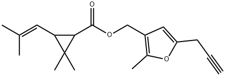 (2-methyl-5-prop-2-ynyl-3-furyl)methyl 2,2-dimethyl-3-(2-methylprop-1-enyl)cyclopropane-1-carboxylate|(2-methyl-5-prop-2-ynyl-3-furyl)methyl 2,2-dimethyl-3-(2-methylprop-1-enyl)cyclopropane-1-carboxylate