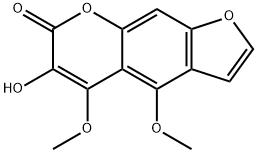 6-Hydroxy-4,5-dimethoxy-7H-furo[3,2-g][1]benzopyran-7-one Structure