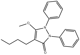 4-Butyl-1,2-diphenyl-3-methoxy-3-pyrazolin-5-one Structure