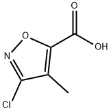 3-クロロ-4-メチルイソキサゾール-5-カルボン酸 化学構造式