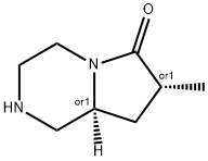 Pyrrolo[1,2-a]pyrazin-6(2H)-one, hexahydro-7-methyl-, (7R,8aS)-rel- (9CI) 化学構造式