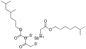 antimony(3+) tris[2-(isooctyloxy)-2-oxoethanethiolate] Structure