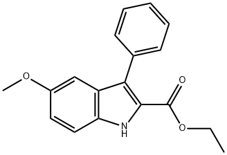 5-甲氧基-3-苯基-1H-2-吲哚甲酸乙酯,27294-08-2,结构式