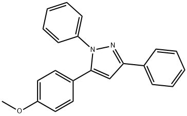 1,3-ジフェニル-5-(4-メトキシフェニル)-1H-ピラゾール 化学構造式