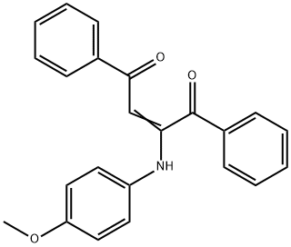 1,4-ジフェニル-2-(4-メトキシフェニルアミノ)-2-ブテン-1,4-ジオン 化学構造式