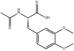 （R，S）Nアセチル3，4ジメトキシフェニルアラニン 化学構造式