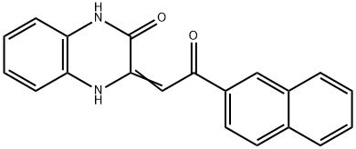 3-(2-NAPHTHALEN-2-YL-2-OXO-ETHYLIDENE)-3,4-DIHYDRO-1H-QUINOXALIN-2-ONE 化学構造式