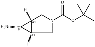3-Azabicyclo[3.1.0]hexane-3-carboxylicacid,6-amino-,1,1-dimethylethylester, 化学構造式