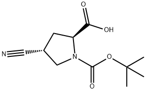 N-BOC-TRANS-4-CYANO-L-PROLINE Struktur