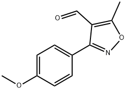 4-Isoxazolecarboxaldehyde,3-(4-methoxyphenyl)-5-methyl-(9CI) Struktur