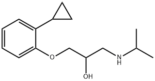 1-(2-シクロプロピルフェノキシ)-3-(イソプロピルアミノ)-2-プロパノール 化学構造式