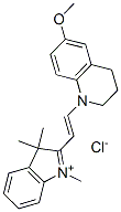 2-[2-(3,4-dihydro-6-methoxy-1(2H)-quinolyl)vinyl]-1,3,3-trimethyl-3H-indolium chloride,27326-17-6,结构式