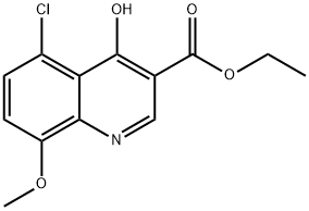 5-Chloro-4-hydroxy-8-methoxyquinoline-3-carboxylic acid ethyl ester Structure