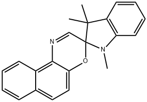 1,3,3-トリメチルインドリノナフトスピロオキサジン 化学構造式