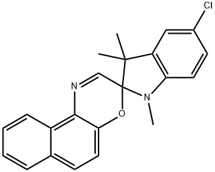 1,3,3-トリメチル-5-クロロスピロ[インドリン-2,3′-[3H]ナフト[2,1-b][1,4]オキサジン] 化学構造式