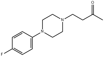 4-[4-(4-フルオロフェニル)-1-ピペラジニル]-2-ブタノン 化学構造式