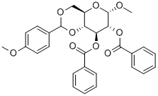 甲基 4,6-O-[(S)-(4-甲氧基苯基)亚甲基]-ALPHA-D-吡喃半乳糖苷二苯甲酸酯,273397-25-4,结构式