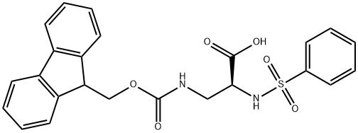 (S)-FMOC-3-AMINO-2-(PHENYLSULFONYLAMINO)-PROPIONIC ACID Struktur