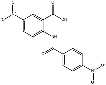 5-Nitro-N-[p-nitrobenzoyl]anthranic acid Structure