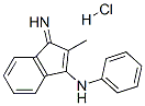 Inden-3-amine, 1-imino-2-methyl-N-phenyl-, monohydrochloride Structure