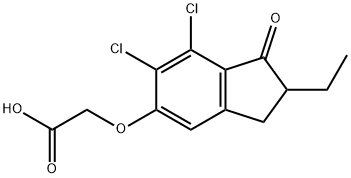 [(6,7-Dichloro-2-ethyl-2,3-dihydro-1-oxo-1H-inden-5-yl)oxy]acetic acid Structure