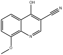 4-Hydroxy-8-methoxy-3-quinolinecarbonitrile Struktur