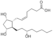 (5Z,15S)-9α,11α,15-トリヒドロキシプロスタ-5-エン-1-酸 化学構造式