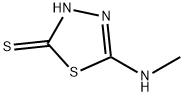5-(メチルアミノ)-1,3,4-チアジアゾール-2(3H)-チオン 化学構造式