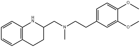 1,2,3,4-Tetrahydro-N-(3,4-dimethoxyphenethyl)-N-methyl-2-quinolinemethanamine 结构式