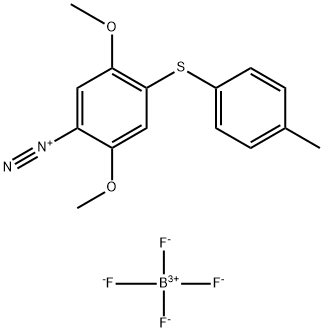 2,5-dimethoxy-4-[(p-tolyl)thio]benzenediazonium tetrafluoroborate Struktur