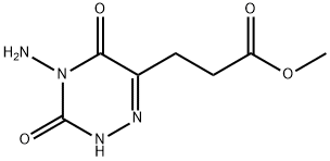 1,2,4-Triazine-6-propanoic acid, 4-amino-2,3,4,5-tetrahydro-3,5-dioxo-, methyl ester (9CI) Structure