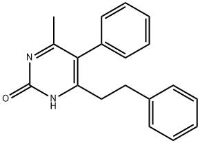 2-Hydroxy-4-methyl-5-phenyl-6-phenethylpyrimidine Structure