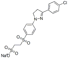 sodium 2-[[4-[3-(4-chlorophenyl)-4,5-dihydro-1H-pyrazol-1-yl]phenyl]sulphonyl]ethanesulphonate Structure