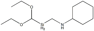 (N-CYCLOHEXYLAMINOMETHYL)METHYLDIETHOXYSILANE 化学構造式